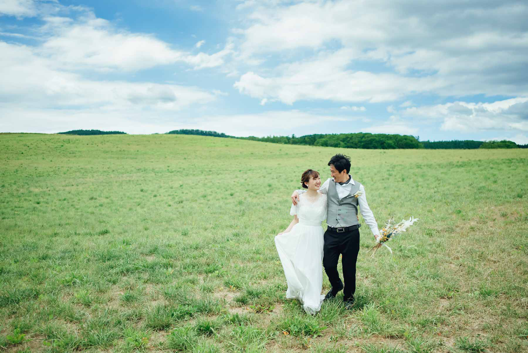 富良野での前撮り写真撮影