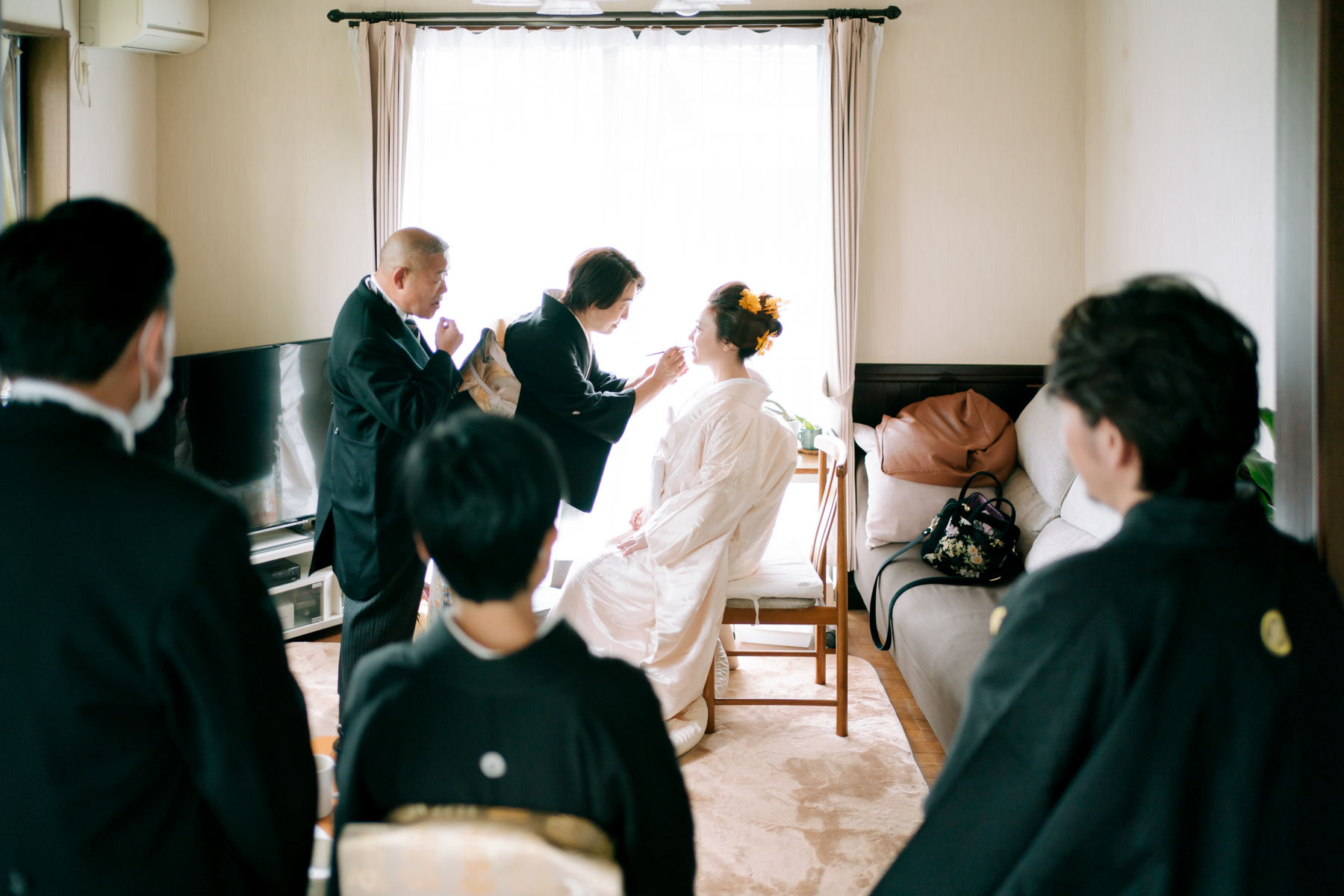 ご実家での結婚式撮影