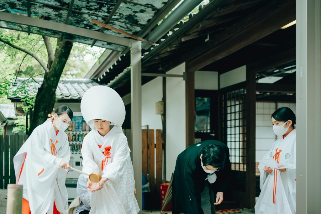 上賀茂神社での結婚式撮影