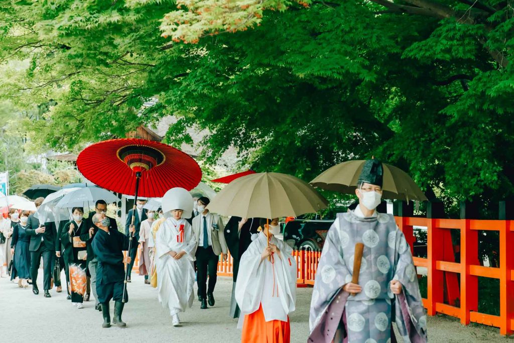 上賀茂神社での結婚式撮影