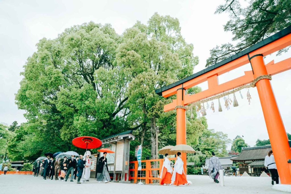 上賀茂神社での結婚式撮影