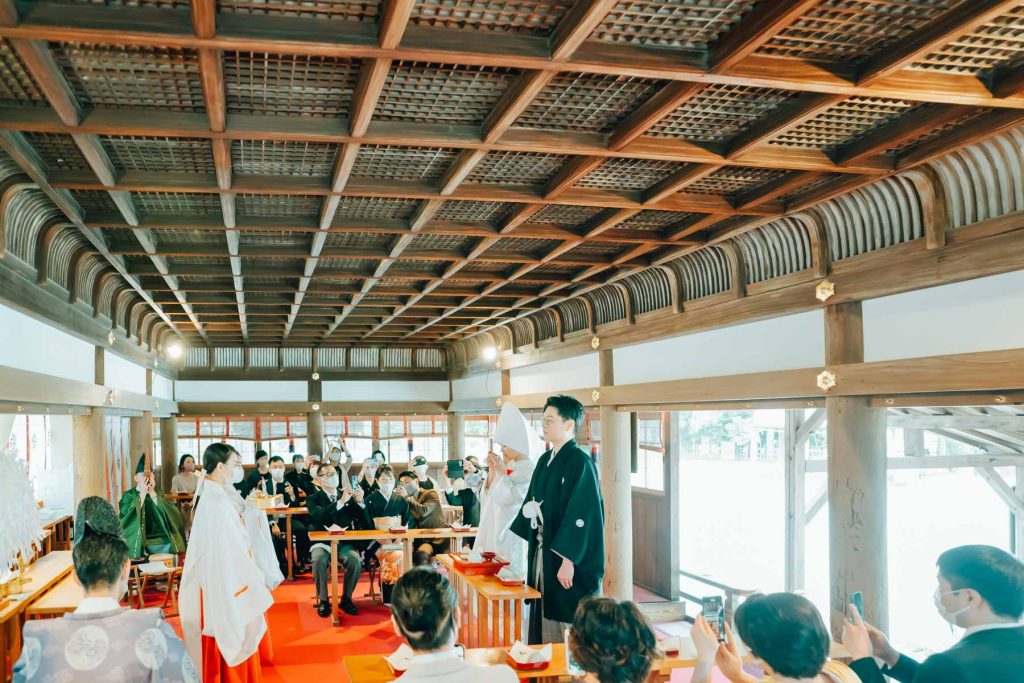 上賀茂神社での結婚式撮影