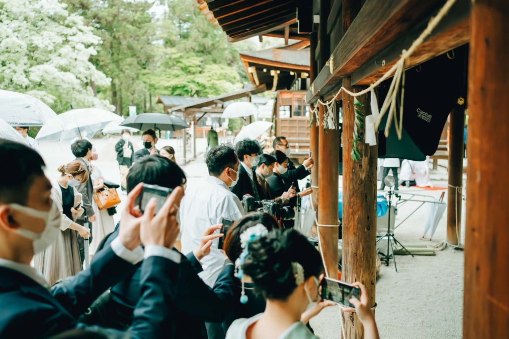 上賀茂神社での結婚式撮影