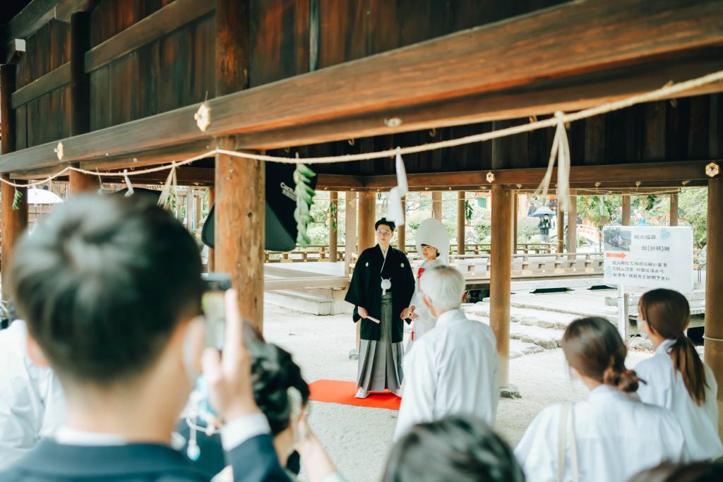 上賀茂神社での結婚式撮影