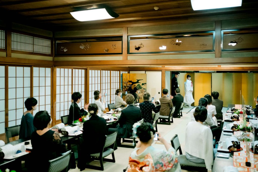 東観荘での結婚式披露宴の写真撮影