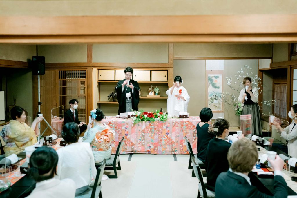 東観荘での結婚式披露宴の写真撮影