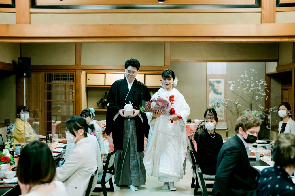 東観荘での結婚式披露宴の写真撮影