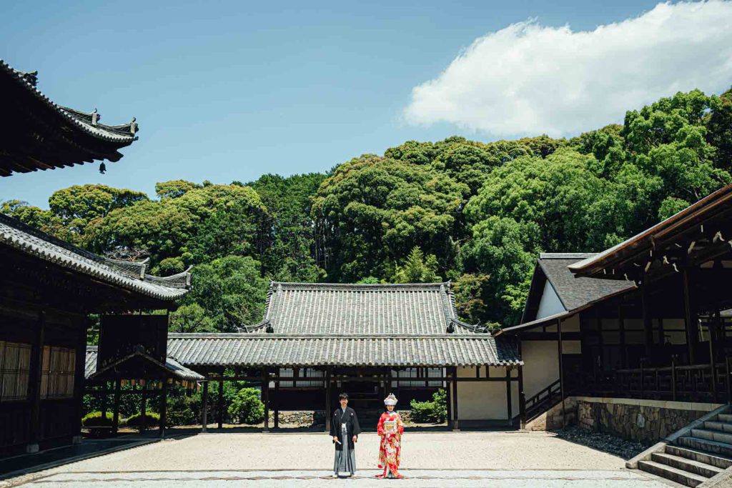 京都萬福寺での和装前撮り