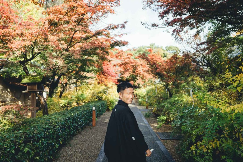 梨木神社での結婚式写真の出張撮影持ち込みカメラマン