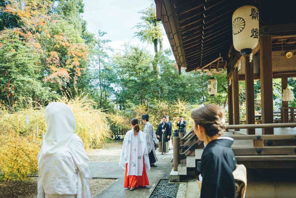 梨木神社での結婚式写真の出張撮影持ち込みカメラマン