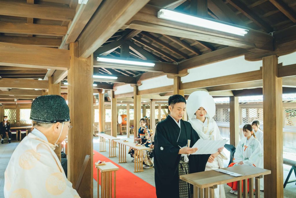 梨木神社での結婚式写真の出張撮影持ち込みカメラマン