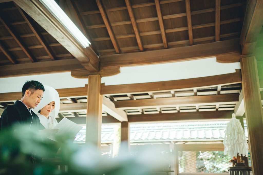 梨木神社での結婚式写真の出張撮影持ち込みカメラマン