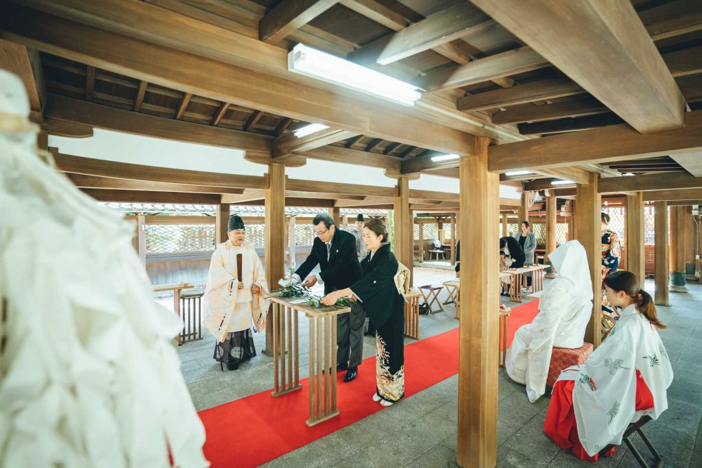 梨木神社での結婚式写真の出張撮影持ち込みカメラマン