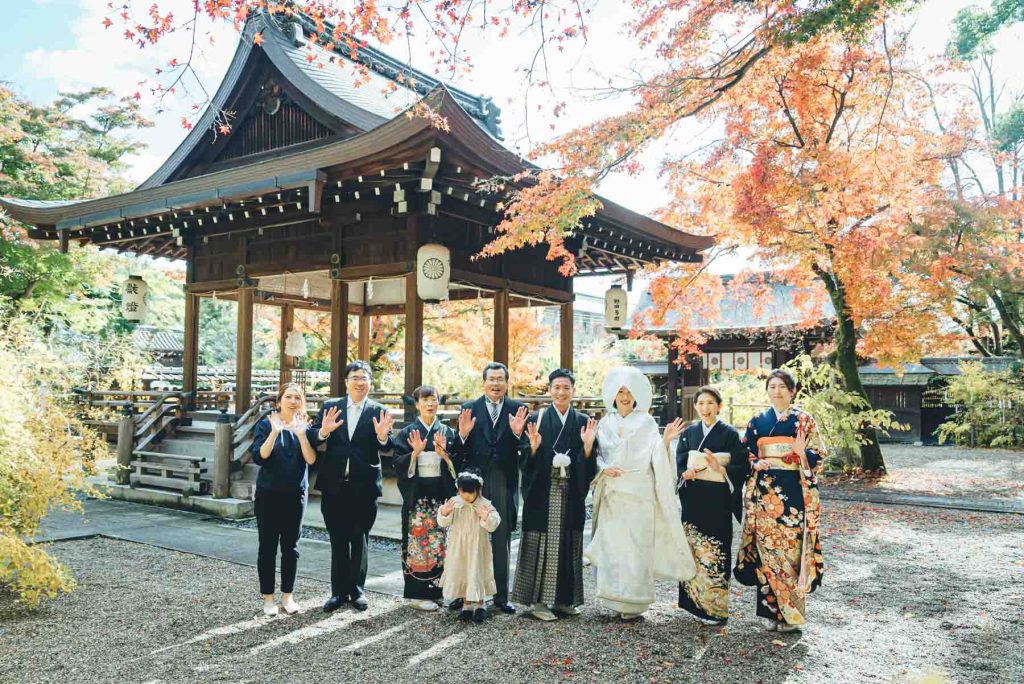 梨木神社での結婚式写真の出張撮影持ち込みカメラマン