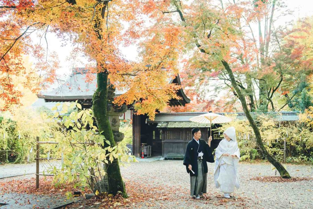 梨木神社での結婚式写真の出張撮影持ち込みカメラマン