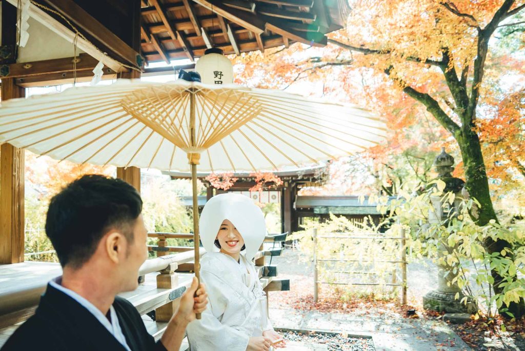 梨木神社での結婚式写真の出張撮影持ち込みカメラマン