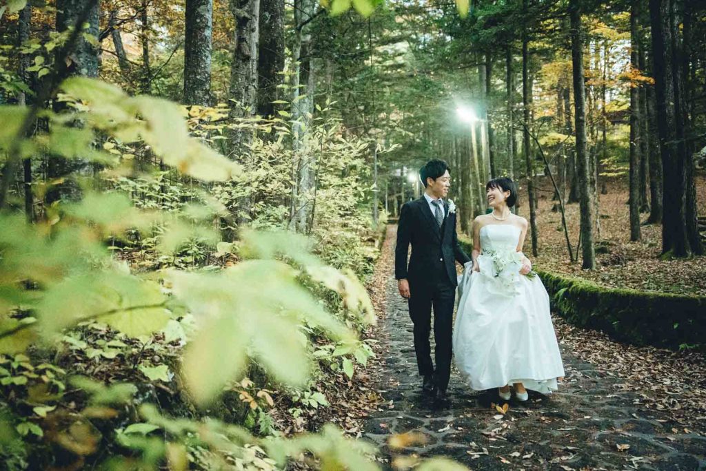 軽井沢万平ホテル諏訪神社での結婚式撮影の持ち込みカメラマン