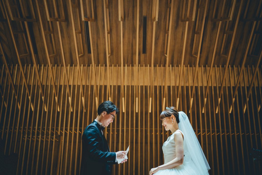 結婚式のファーストミートの撮影