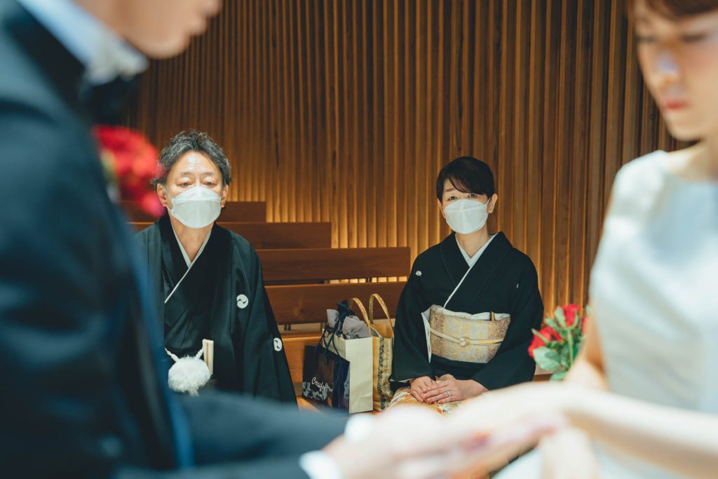 結婚式のリハーサル時間の写真撮影