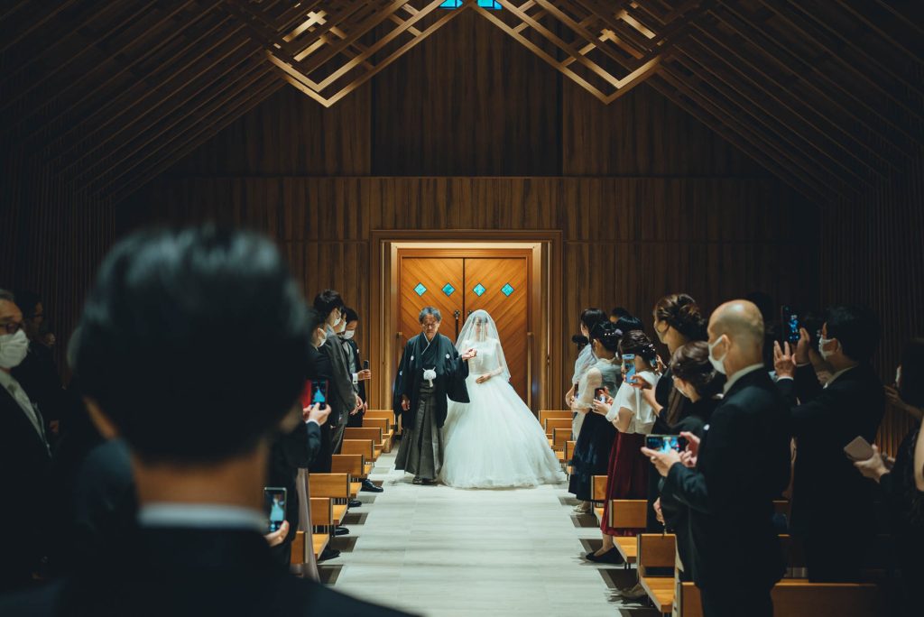 結婚式の挙式の撮影