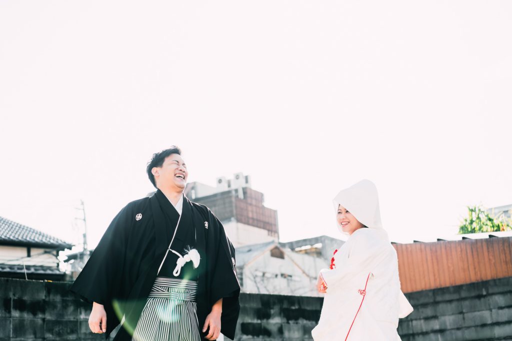 京都綿帽子での和装前撮り撮影