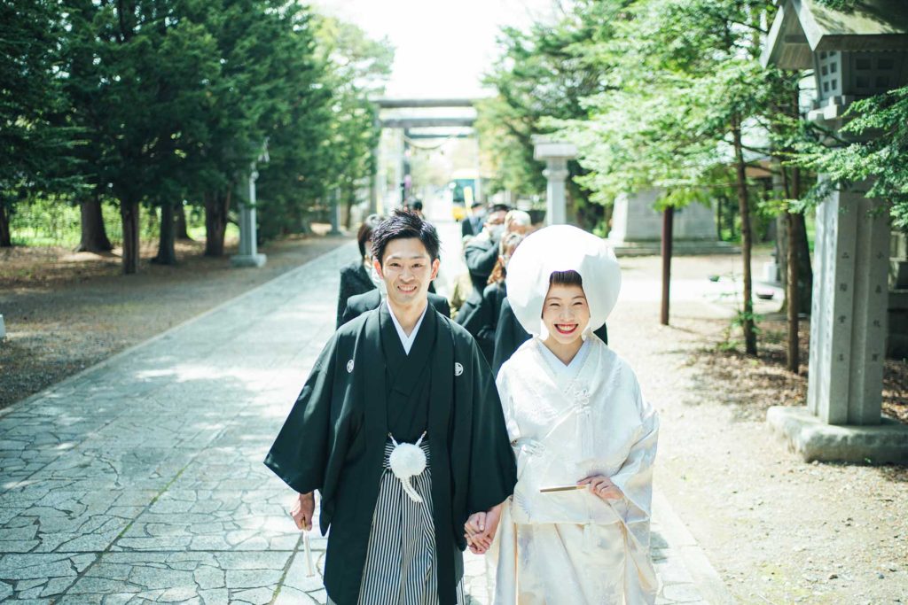帯広神社での結婚式持ち込みカメラマンの出張撮影